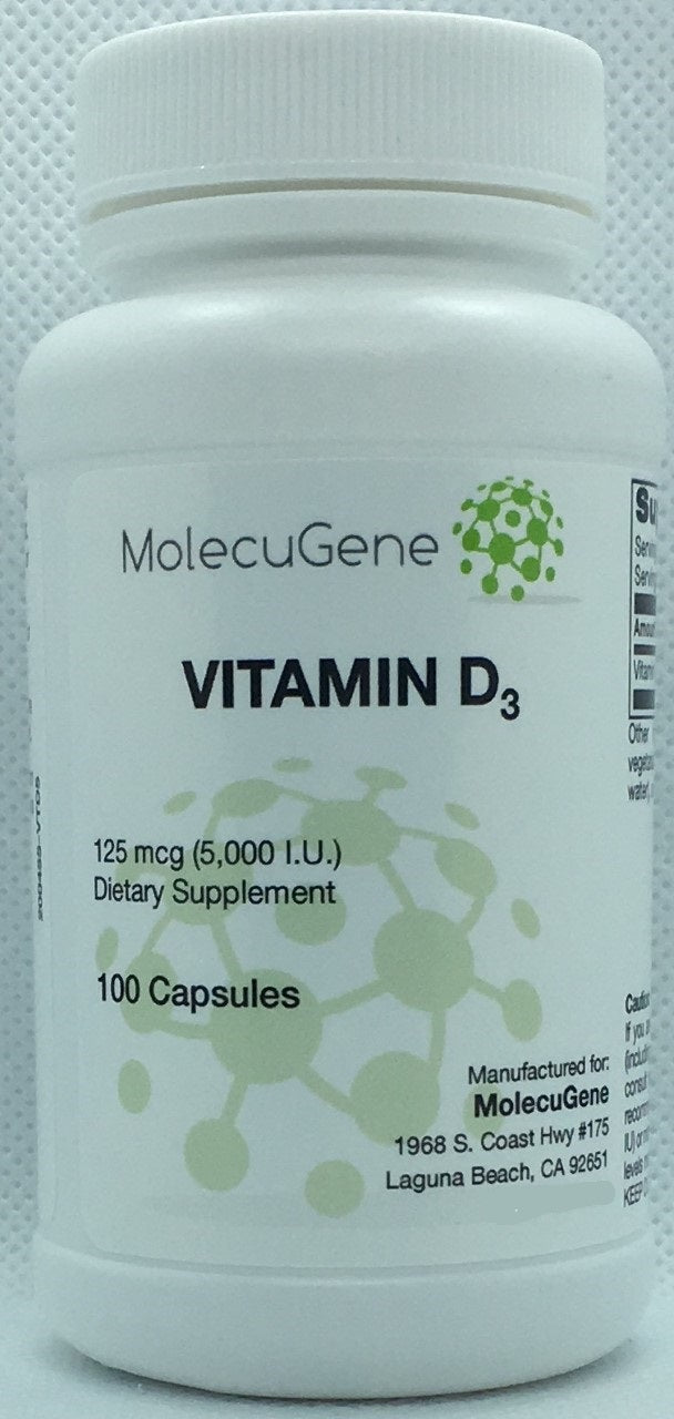 Molecugene Vitamin D3 K2 5,000 IU #100